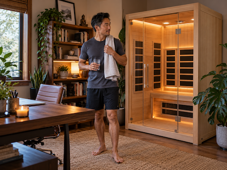 Infrared sauna - man's office