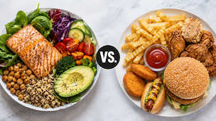 Healthy Meal VS Junk Meal