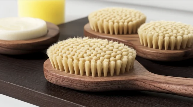 Dry brushing sample brushes