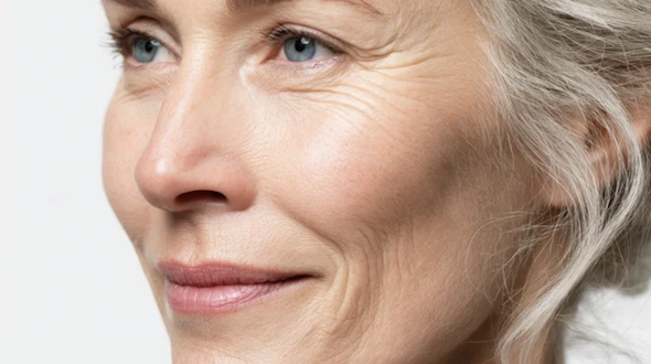 Lady senior beautiful skin
